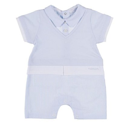 Nanán detský overal stripes Daddy bledomodrý nunobaby.sk