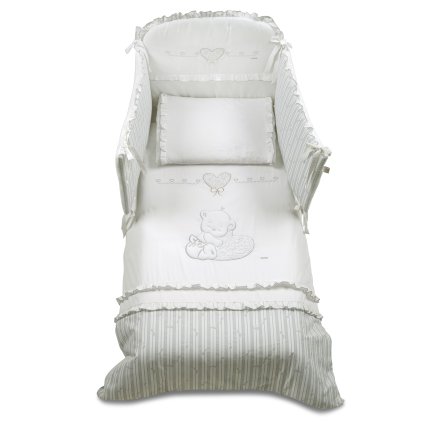 Italbaby set do postieľky Love biely nunobaby.sk