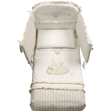 Italbaby set do postieľky Love smotanový nunobaby.sk