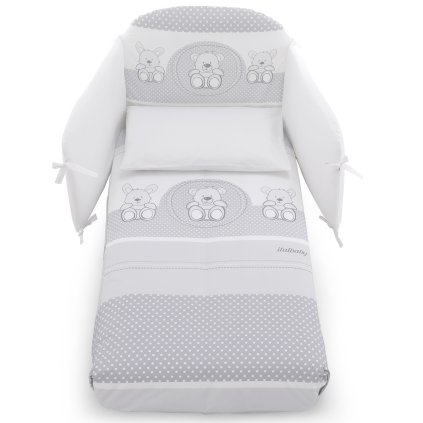 set do postieľky Bubbles šedý nunobaby.sk