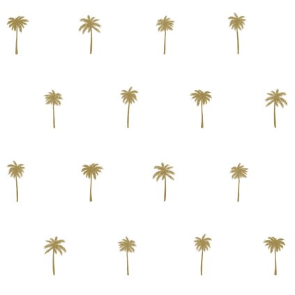 Tapeta Palm trees white and gold