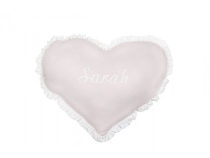 Caramella Baby Pink personalizovaný polštář srdíčko se jménem
