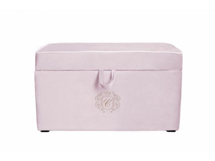 Caramella Golden Chic čalouněný úložný box na hračky růžový