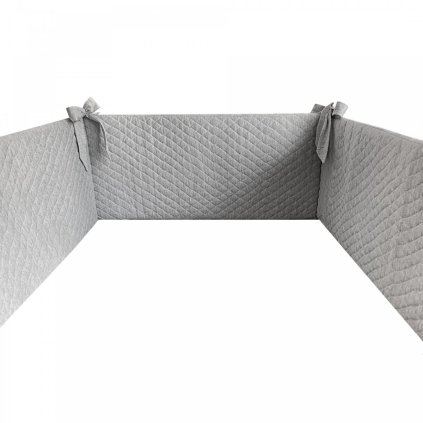prešívaný mantinel do detskej postieľky šedý nunobaby.sk