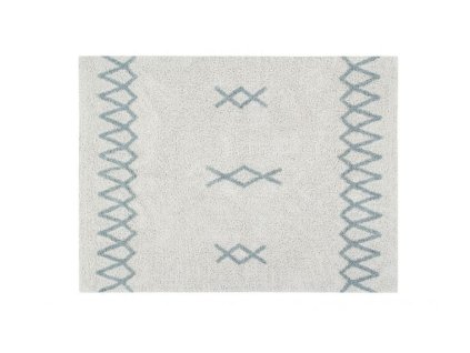 Lorena Canals pratelný koberec Atlas Natural - Vintage Blue