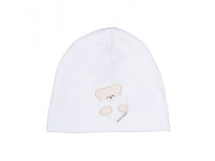 Nanán dětská čepice s medvídkem modrá