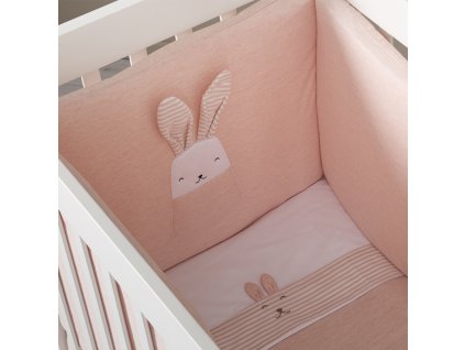 Nanán set do postýlky Bunny růžový