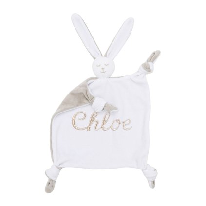 detský prítulníček Zajačik béžový s menom nunobaby.sk
