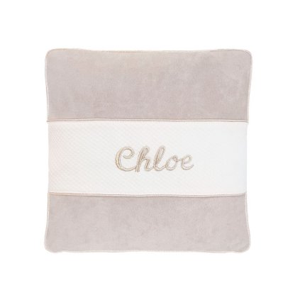 dekoračný vankúš s menom béžový nunobaby.sk