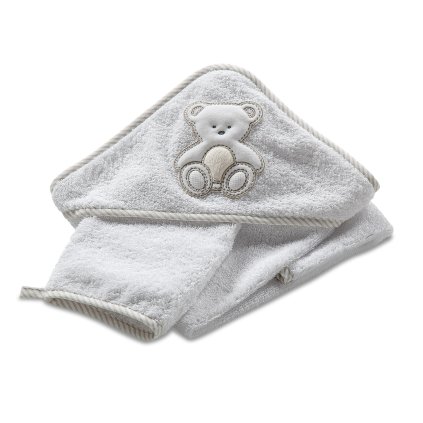 detská froté osuška so žinkou Peluche 75x75cm biela nunobaby.sk