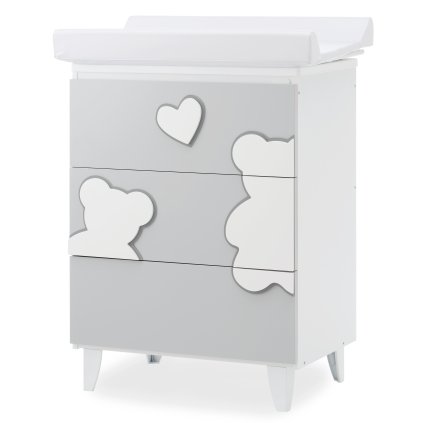 prebaľovací pult s vaničkou Matisse šedá (3v1) nunobaby.sk