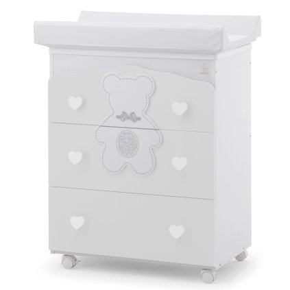 prebaľovací pult s vaničkou Fiocco biela (3v1) nunobaby.sk