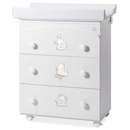 prebaľovací pult s vaničkou Sweet Stars béžová(3v1) nunobaby.sk