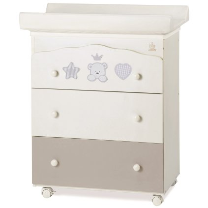 prebaľovací pult s vaničkou Baby Re hnedá nunobaby.sk