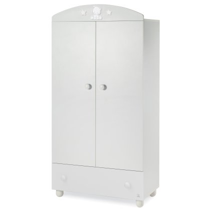 detská šatníková skriňa Popstar biela/šedá nunobaby.sk