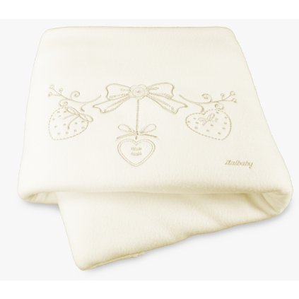 fleecová deka do postieľky Romantic slonovinová 110x150cm nunobaby.sk