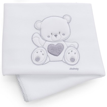 bavlnená deka do postieľky Jolie šedá 110x150cm nunobaby.sk