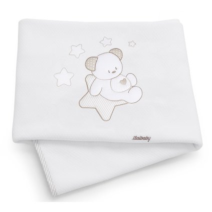 bavlnená deka do postieľky Sweet Stars béžová 110x150cm nunobaby.sk