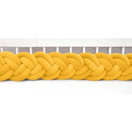 detský plyšový mantinel do postieľky - šesťkový pletenec medový nunobaby.sk