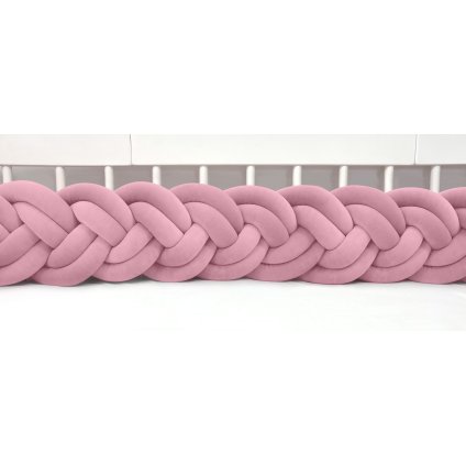 detský plyšový mantinel do postieľky - šesťkový pletenec staroružový nunobaby.sk