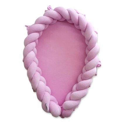 detské plyšové pletené hniezdo (2v1) - ružová nunobaby.sk