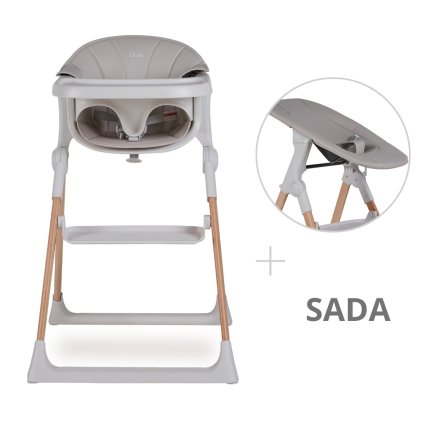 SADA - Quax jedálenská stolička Viola + lehátko (2v1) - šedá nunobaby.sk