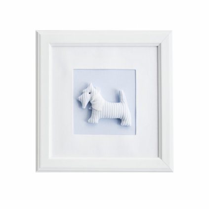 textilný obraz do detskej izby so psíkom a šatkou nunobaby.sk