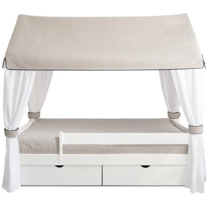 detská posteľ Dream v tvare domčeka béžová 160x80cm nunobaby.sk