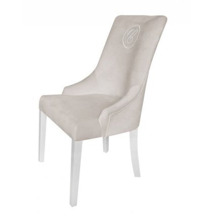 stolička Hampton s emblémom béžová nunobaby.sk