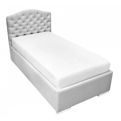 detská čalúnená posteľ Chesterfield šedá 200x90cm nunobaby.sk