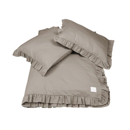 posteľná obliečka bavlnený satén hnedošedá nunobaby.sk