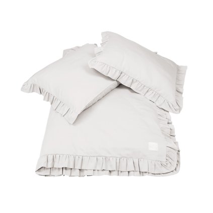 posteľná obliečka bavlnený satén bledošedá nunobaby.sk