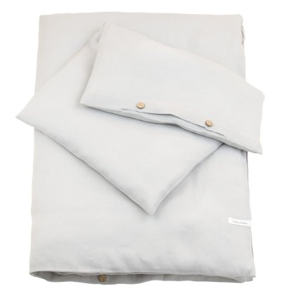 detské obliečky s výplňou 100x135cm zo 100% ľanu bledo šedá