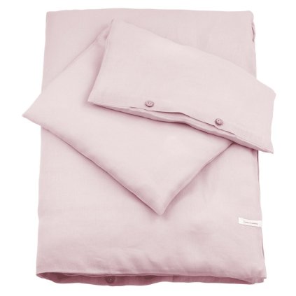 detské obliečky 100% ľan 100x135cm ružová nunobaby.sk