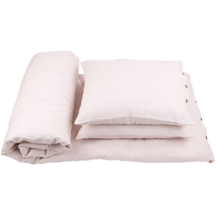 posteľná obliečka 100% ľan púdrovo ružová 140x200cm nunobaby.sk
