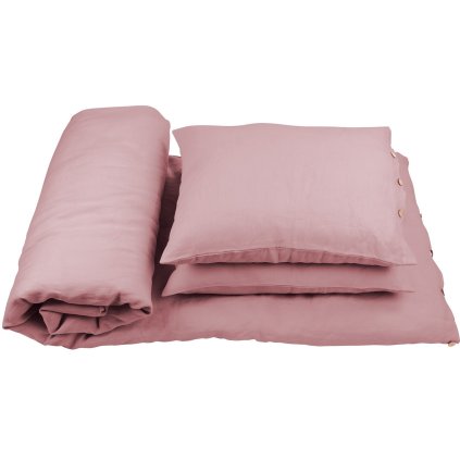 posteľná obliečka 100% ľan staroružová 140x200cm nunobaby.sk