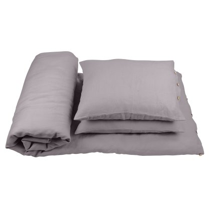posteľná obliečka 100% ľan šedá 140x200cm nunobaby.sk
