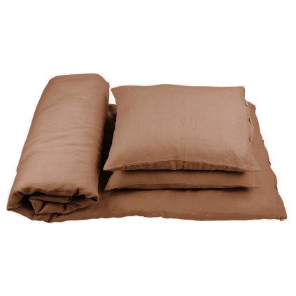 posteľná obliečka 100% ľan čokoládová 140x200cm nunobaby.sk