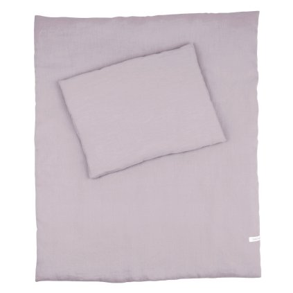 detské obliečky do postieľky 100% ľan fialová nunobaby.sk