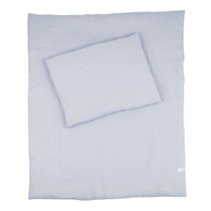 detské obliečky do postieľky 100% ľan modrá nunobaby.sk