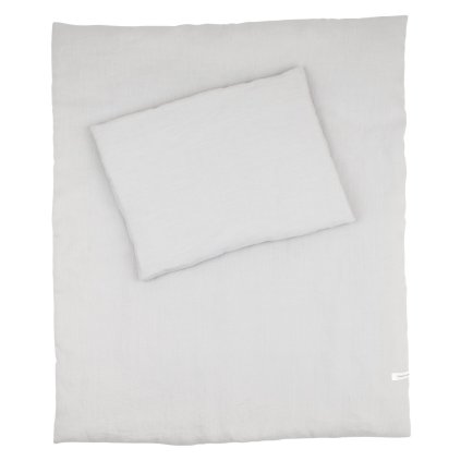 detské obliečky do postieľky 100% ľan šedá nunobaby.sk