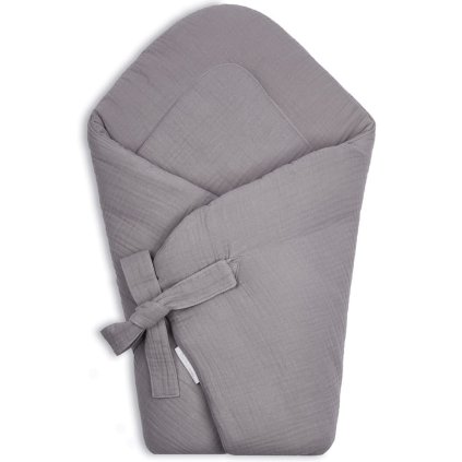 detská zavinovačka mušelínová bavlna šedá nunobaby.sk