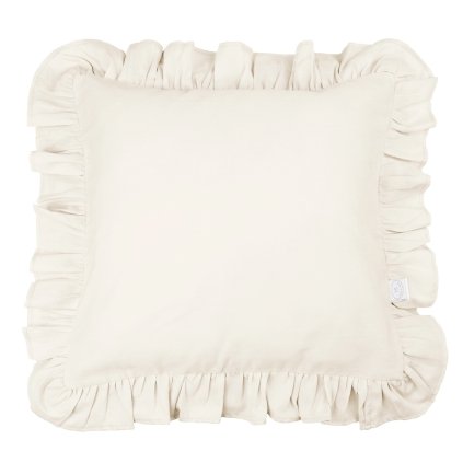 vankúš s volánom z prémiovej saténovej bavlny s výplňou vanilka nunobaby.sk