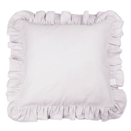 vankúš s volánom z prémiovej saténovej bavlny s výplňou orgovánová nunobaby.sk