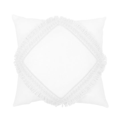 Boho vankúš so strapcami biely nunobaby.sk