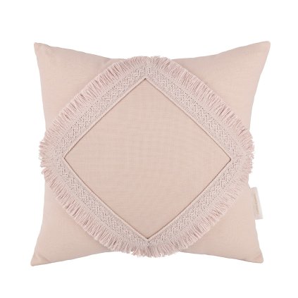 Boho vankúš so strapcami pudrovo ružová 5 nunobaby.sk