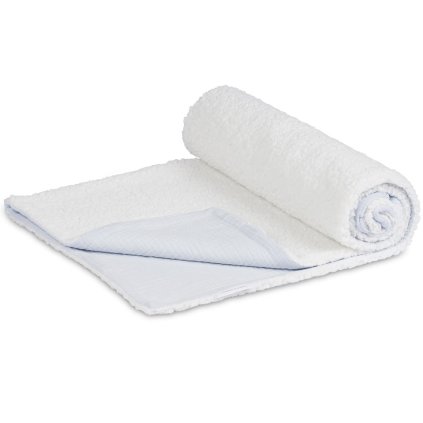 Obojstranná deka mušelín a umelá kožušina bledo modrá nunobaby.sk