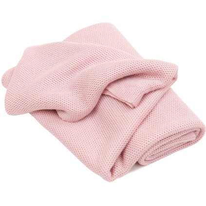 Bambusová zavinovacia deka púdrová ružová 85x85 cm nunobaby.sk