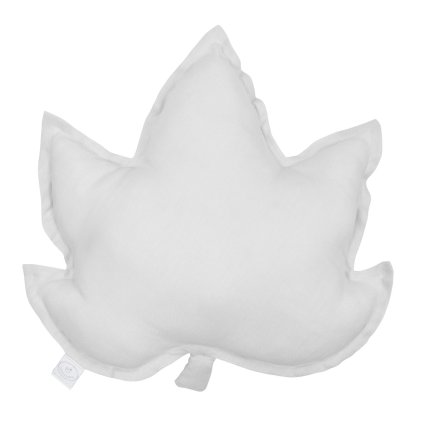 Pure Nature dekoračný vankúš javorový list zo 100% ľanu bledo šedá nunobaby.sk