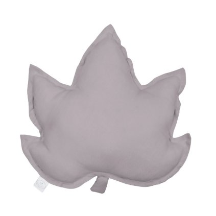 Pure Nature dekoračný vankúš javorový list zo 100% ľanu šedá nunobaby.sk